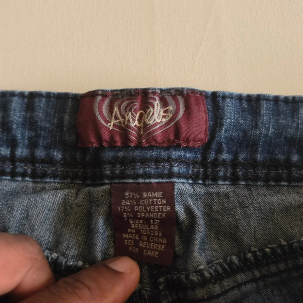 Angels Womens Bootcut Jeans Dark Wash Stretch Denim Size 12 Regular 13580